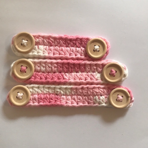 Hand Crafted Accessories - 3 (THREE) Handmade Tie Dye CROCHET EAR SAVERS